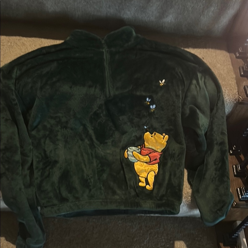 Disney Green Casual Jacket with Military-Inspired Design